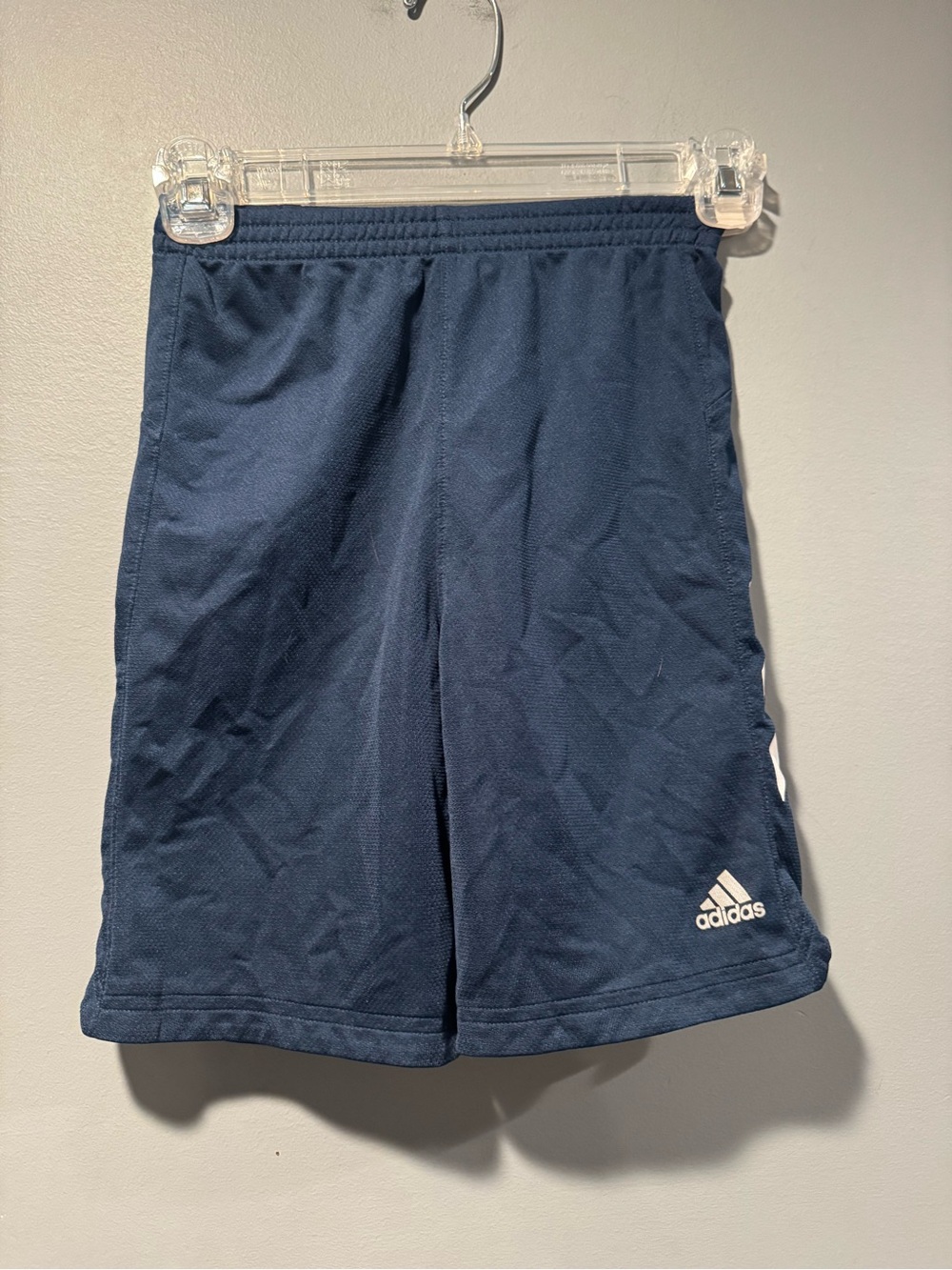* Adidas Boys Athletic Shorts Navy Blue
